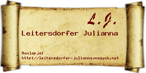 Leitersdorfer Julianna névjegykártya